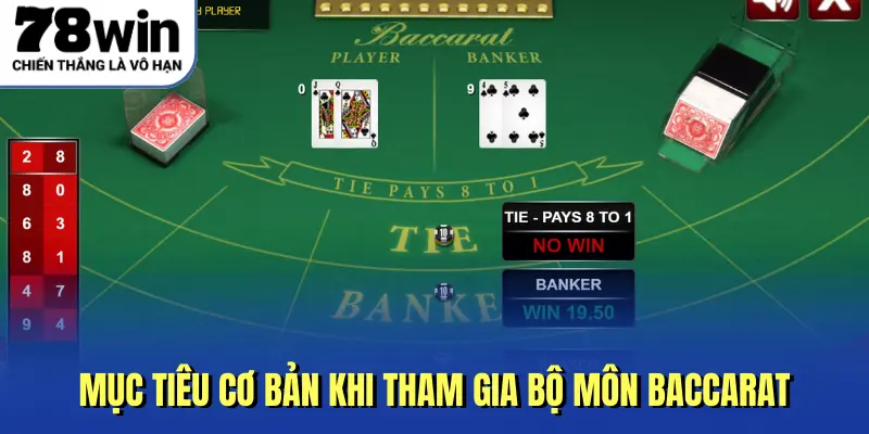 Mục tiêu cơ bản khi tham gia bộ môn Baccarat